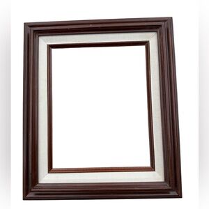 Layered Matted Carved wooden frame Red Brown wood 8x10 gold vintage photo art